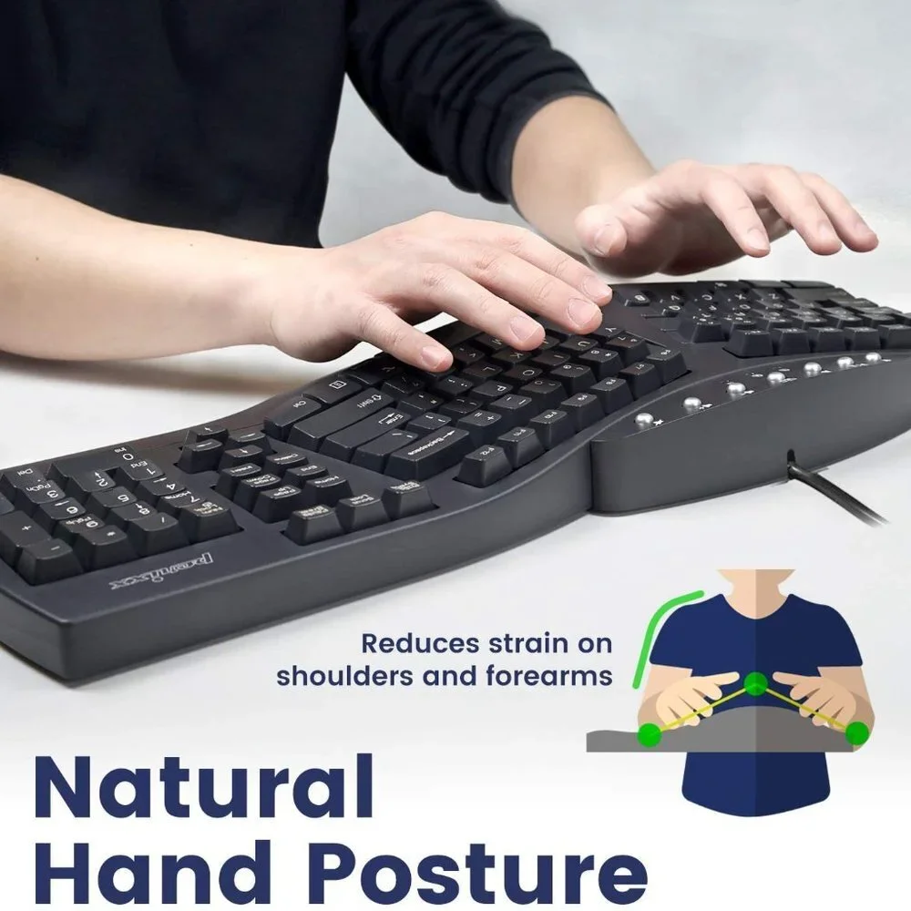 Perixx Periboard-512 Black Ergonomic Split Keyboard